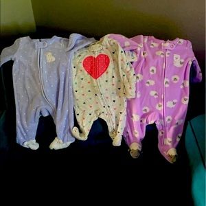 Carter’s newborn girl sleepers